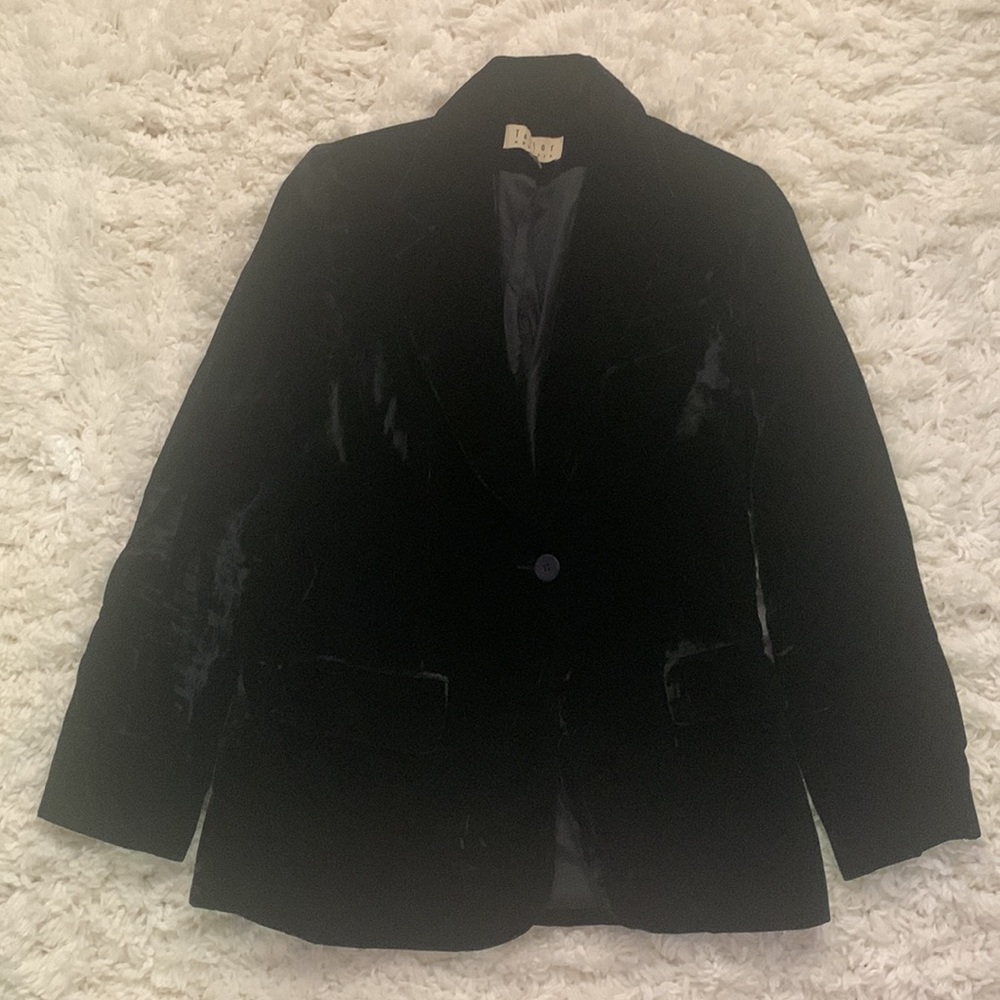 VINTAGE Black Velvet Blazer